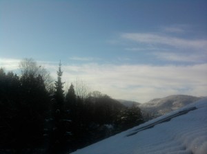 Blick aus dem Dachfenster